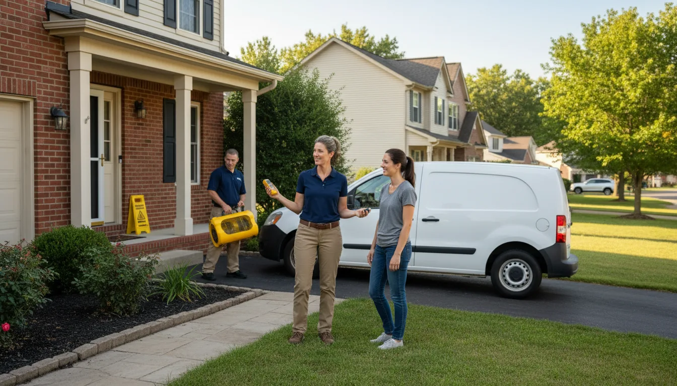 Residential water damage restoration in Marion, IL